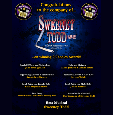  Sweeney Todd Cappies Award Winners 